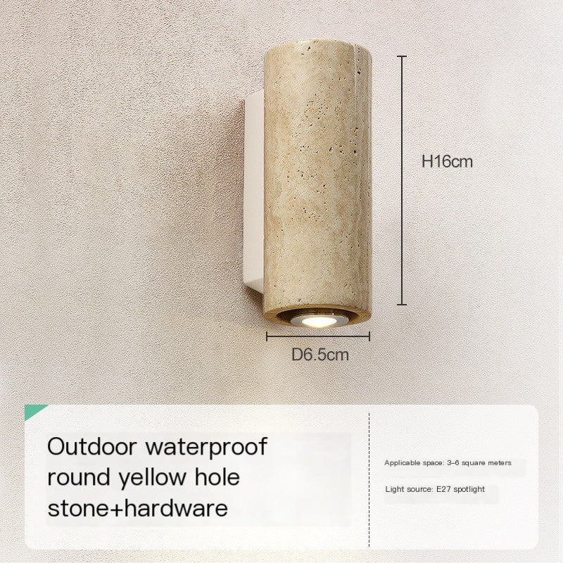 Travertine Bedside Wall Light, E27 Spotlight — Meridian NH-709
