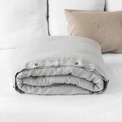 Flax Linen Duvet Cover Set, Three Pieces — Flax NH-992