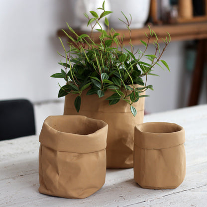 Cement Planter Fabric Bag Form, Khaki, Three Sizes — Atrium NH-379