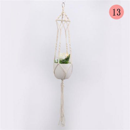 Macrame Plant Hanger, Handwoven Cotton Rope — Atrium NH-386