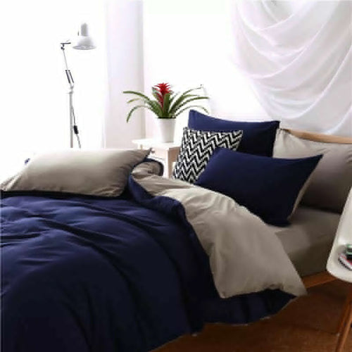 Pure Cotton Quilt Cover Set, Solid Colour 4 Piece — Quietude NH-885