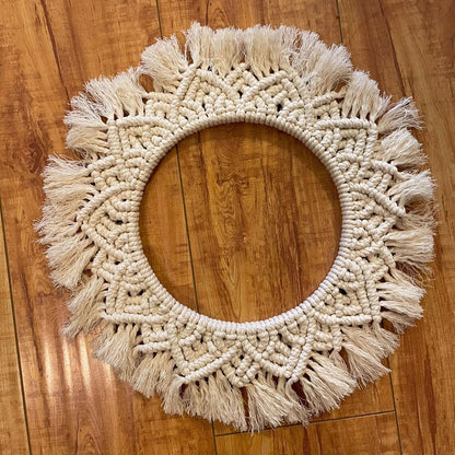 Handwoven Framed Wall Mirror — Weave NH-1576