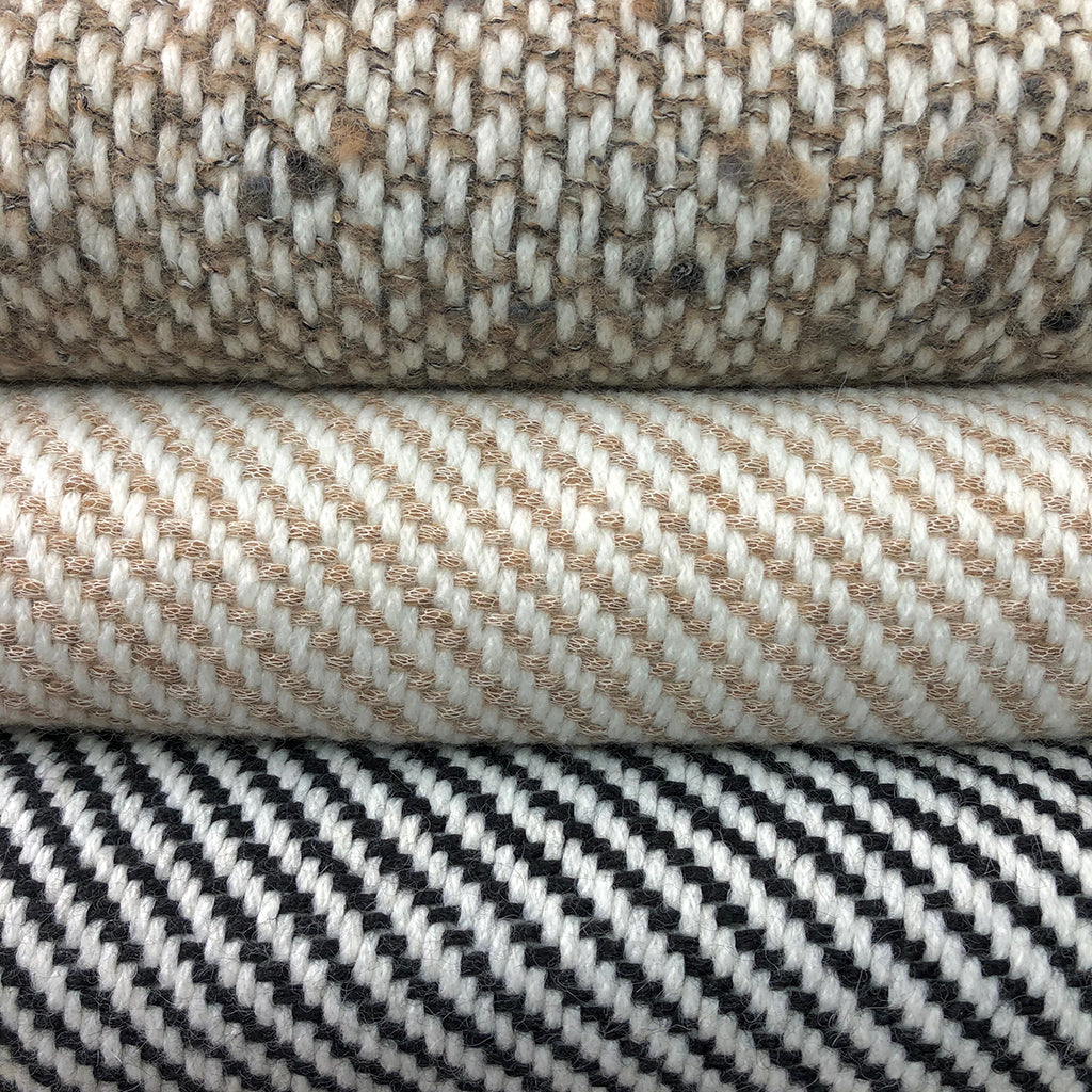 Alpaca Chunky Stripe Throw, Camel — Fell NH-1503