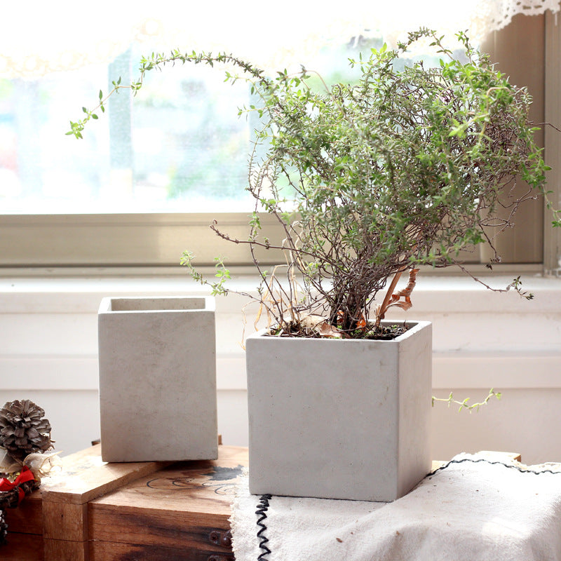 Cement Planter Small, Square Round or Rectangular — Atrium NH-378