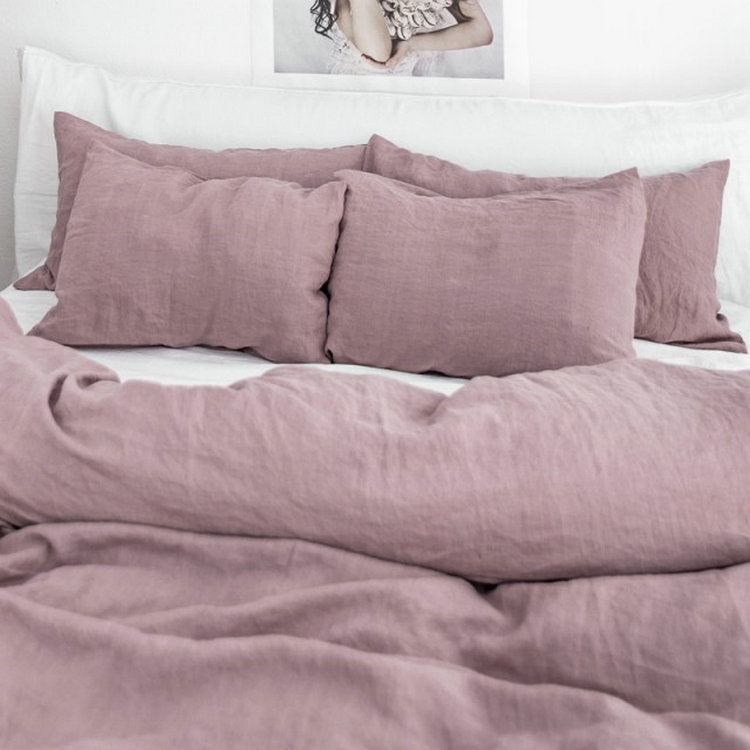 Flax Linen Duvet Cover Set, Three Pieces — Flax NH-992