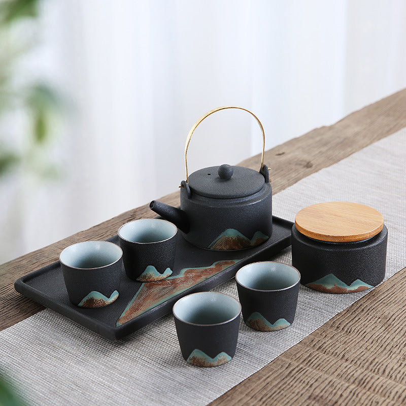 Stoneware Tea Set with Side Handle — Ceres NH-1465