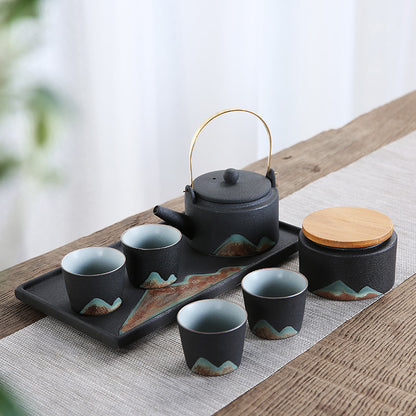 Stoneware Tea Set with Side Handle — Ceres NH-1465