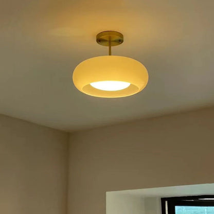 Brass Ceiling Light Hallway, Solid Brass Flush Mount — Meridian NH-042