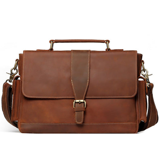 Italian Leather Briefcase, 37 x 24 x 10cm — Transit NH-1635