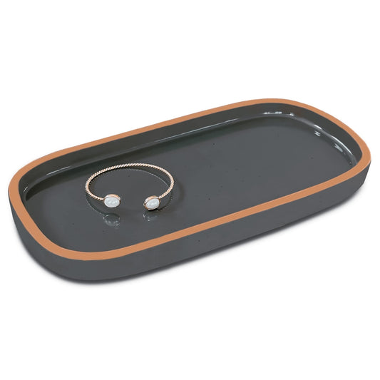 Ceramic Rectangular Tray, 25cm Black — Ceres NH-1444