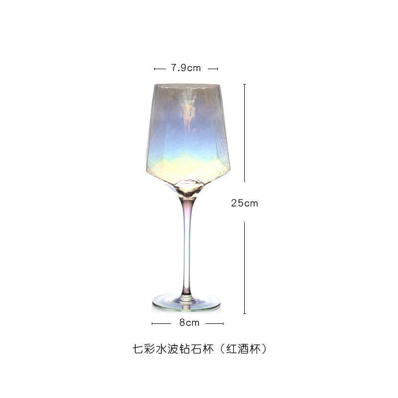 Hammered Glass Wine Goblet — Verre NH-1558