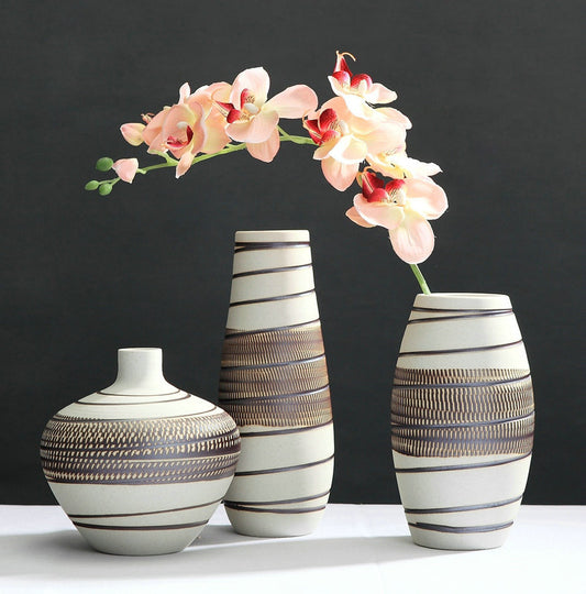 Tall Ceramic Vase Vintage Style, Tall Medium or Low 29cm Vase — Atrium NH-657