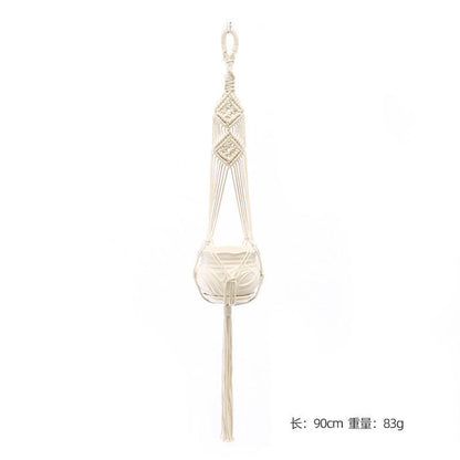 Macrame Plant Hanger, Handwoven Cotton Rope — Atrium NH-386