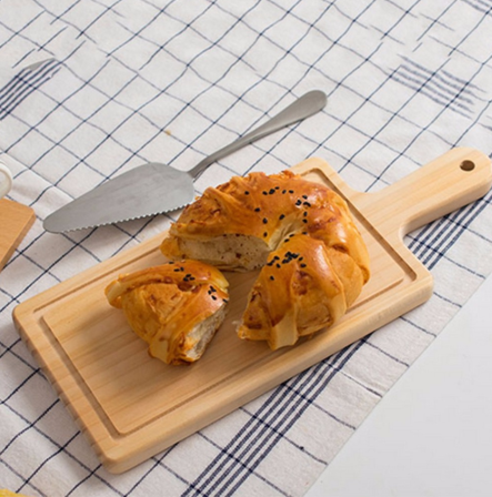 Wooden Serving Board with Handle, Solid Wood — Grove NH-972