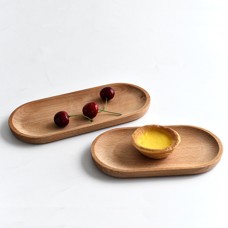 Solid Wood Oval Tea Tray — Aube NH-933