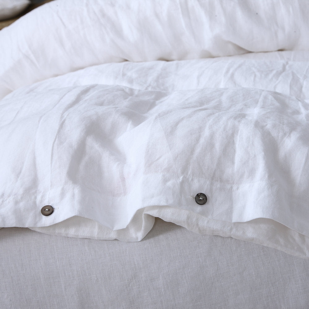 Flax Linen Duvet Cover Set, Three Pieces — Flax NH-992