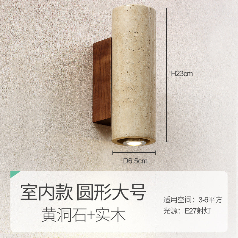 Travertine Bedside Wall Light, E27 Spotlight — Meridian NH-709