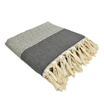 Turkish Cotton Diamond Stripe Throw — Fell NH-1540