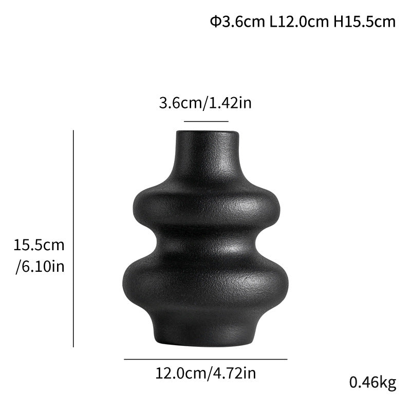 Ceramic Vase Matte, Textured Granular Glaze — Vessel NH-409