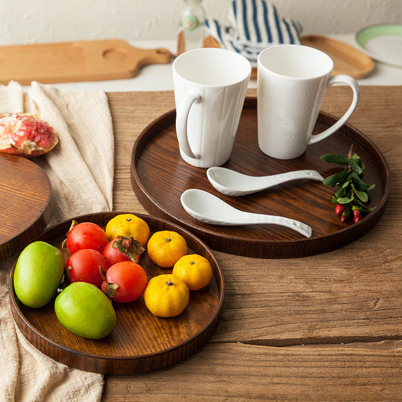 Round Wooden Serving Tray, Three Sizes — Grove NH-466