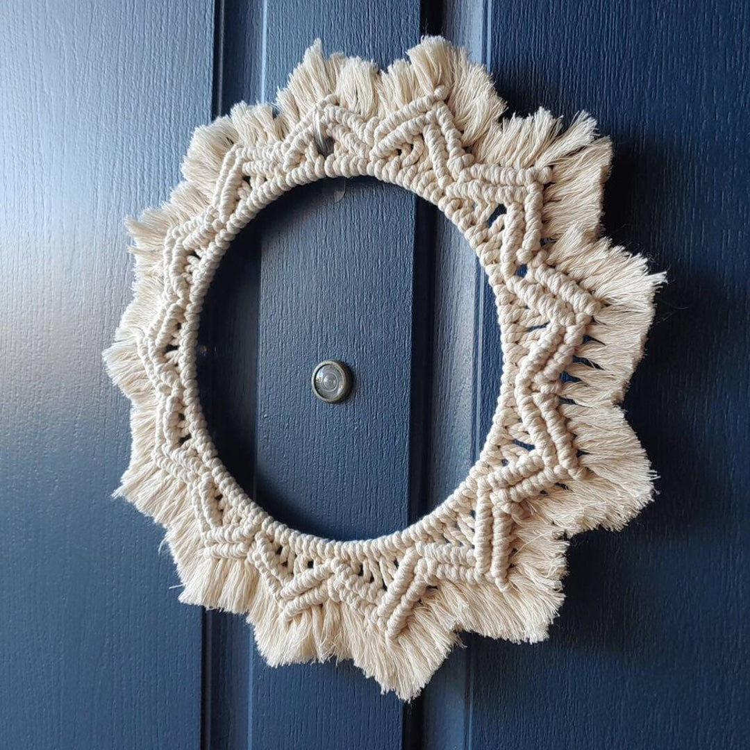 Handwoven Framed Wall Mirror — Weave NH-1576