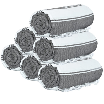 Turkish Peshtemal Bath Sheets, Set of Six 91 x 180cm — Balnea NH-1451