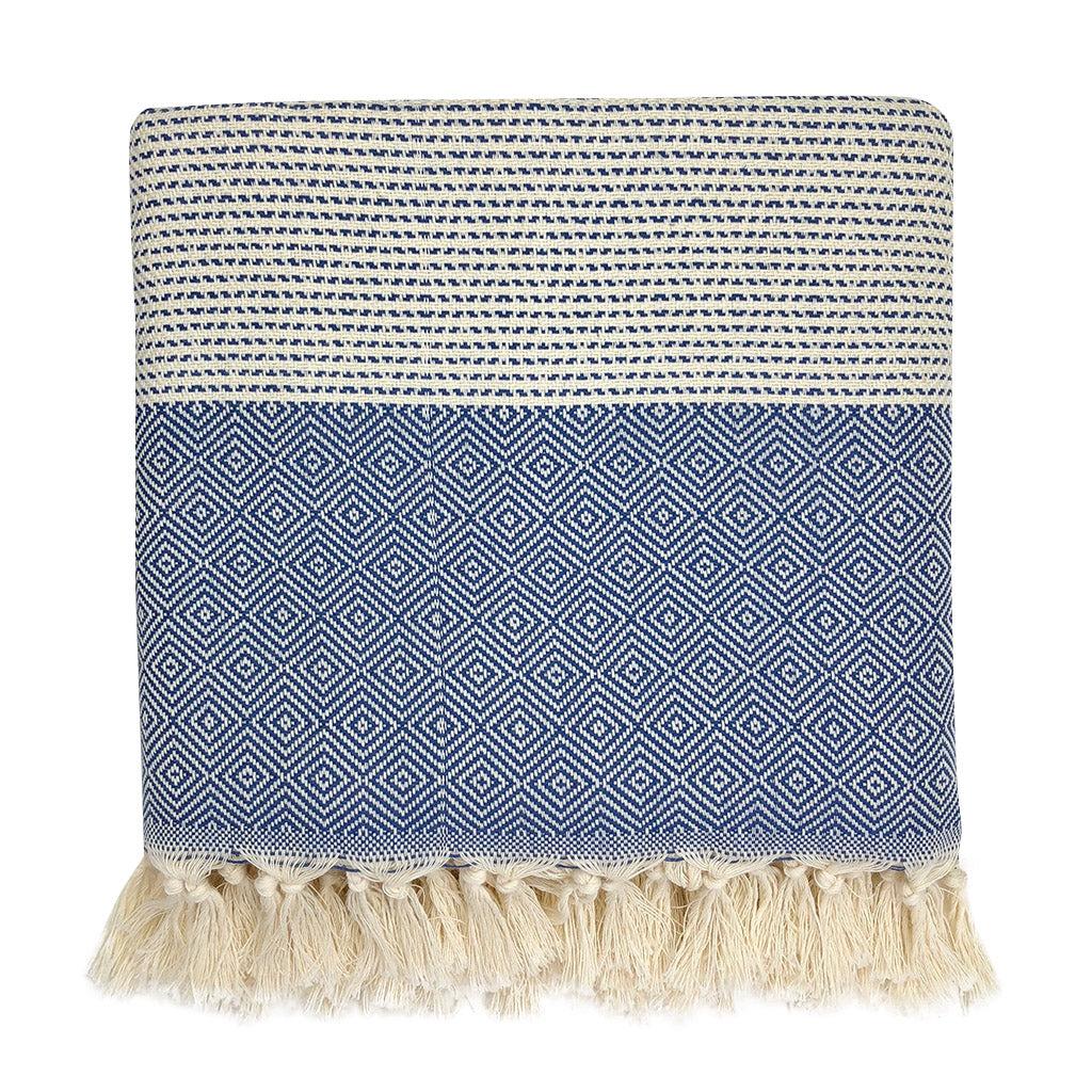 Turkish Cotton Diamond Stripe Throw — Fell NH-1540