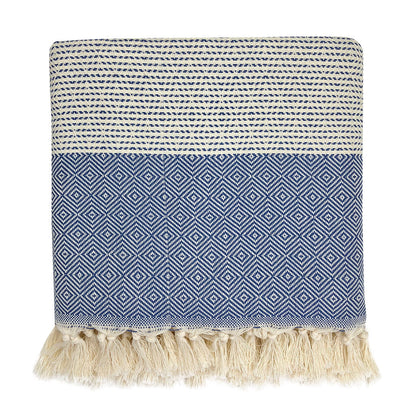 Turkish Cotton Diamond Stripe Throw — Fell NH-1540