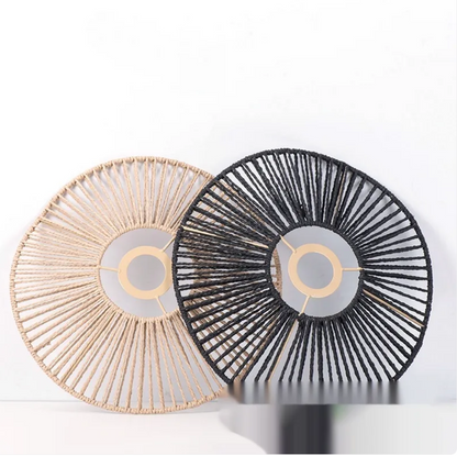 Woven Paper String Lampshade, Rattan Look, Shade Only — Meridian NH-725