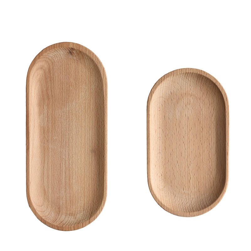 Solid Wood Oval Tea Tray — Aube NH-933