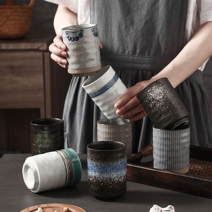 Handmade Stoneware Mug, Underglaze Finish — Marmo NH-602