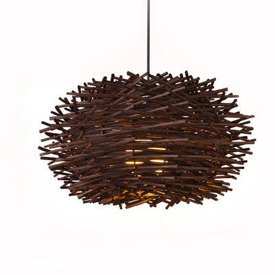 Woven Rattan Pendant Light — Meridian NH-1574