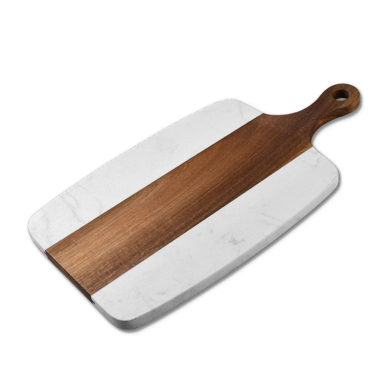 Marble Chopping Board, Acacia Wood 35cm — Grove NH-969