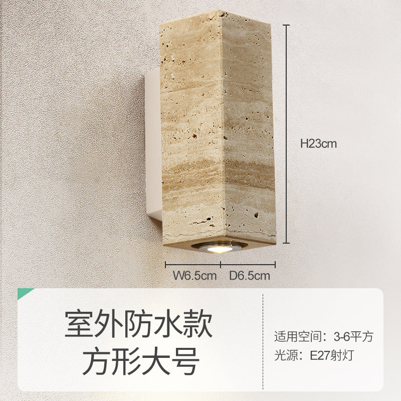 Travertine Bedside Wall Light, E27 Spotlight — Meridian NH-709