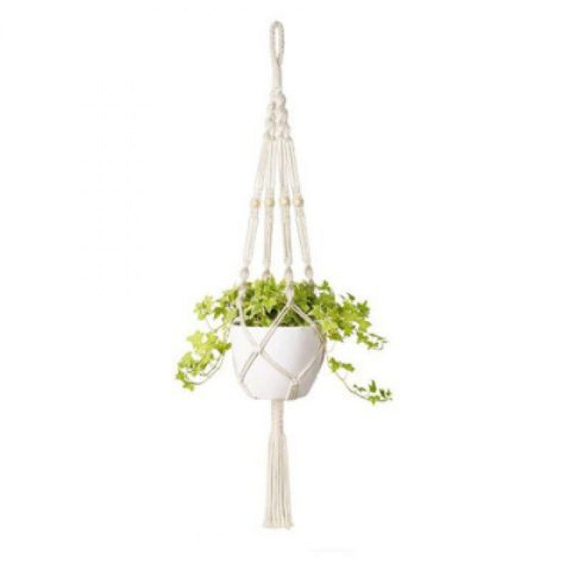 Macrame Plant Hanger, Handwoven Cotton Rope — Atrium NH-386