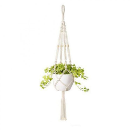 Macrame Plant Hanger, Handwoven Cotton Rope — Atrium NH-386