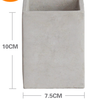 Cement Planter Small, Square Round or Rectangular — Atrium NH-378
