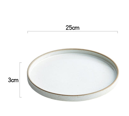 Stoneware Dinner Plate for Everyday Meals, Microwave Safe — Marmo NH-610