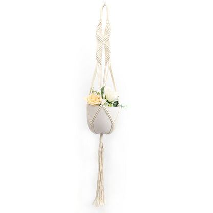 Macrame Plant Hanger, Handwoven Cotton Rope — Atrium NH-386