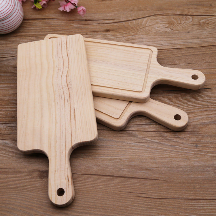 Wooden Serving Board with Handle, Solid Wood — Grove NH-972