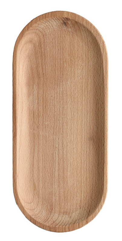 Solid Wood Oval Tea Tray — Aube NH-933