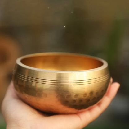 Copper Singing Bowl Set with Striker and Cushion — Chorus NH-961