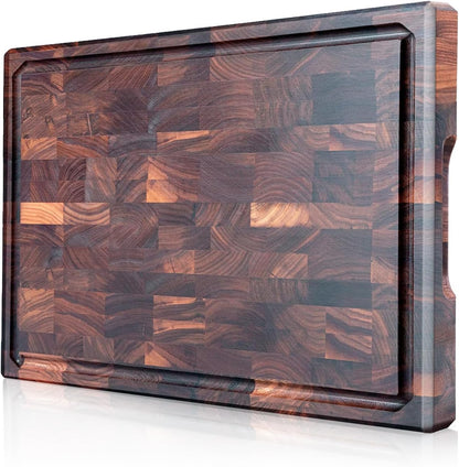 Black Walnut Chopping Board with Juice Groove, 42 x 30cm — Grove NH-1468