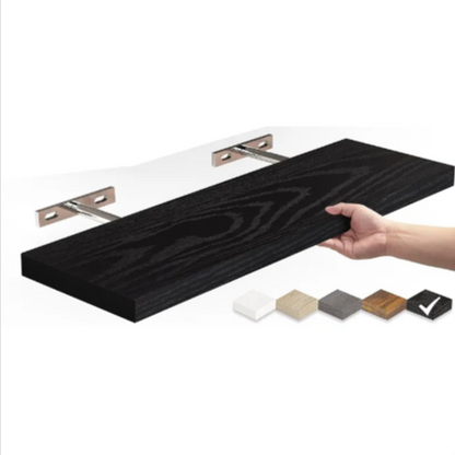 Solid Wood Wall Shelf, Floating Mount — Grove NH-492