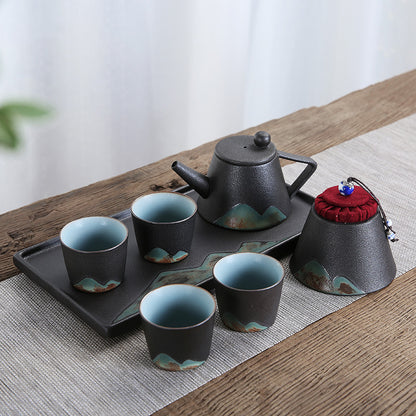 Stoneware Tea Set with Side Handle — Ceres NH-1465