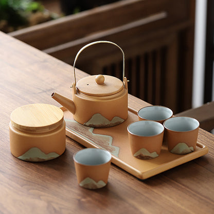 Stoneware Tea Set with Side Handle — Ceres NH-1465