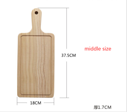 Wooden Serving Board with Handle, Solid Wood — Grove NH-972