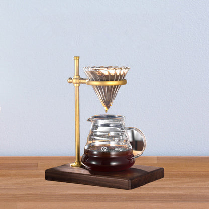 Pure Copper Pour-Over Coffee Dripper Stand with Walnut Base — Ritual NH-953
