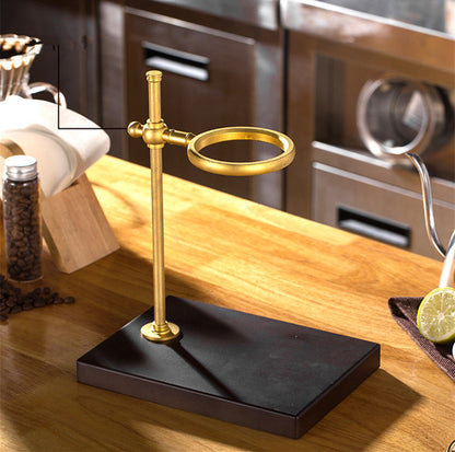 Pure Copper Pour-Over Coffee Dripper Stand with Walnut Base — Ritual NH-953