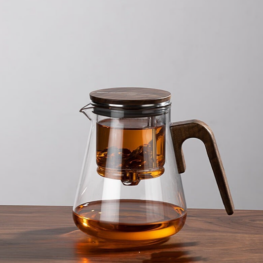 Walnut and Glass Teapot — Grove NH-1553